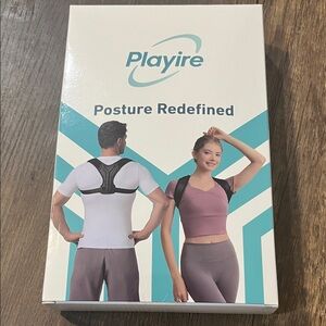 Women's/Men Black Posture Support Brace - Adjustable Back Corrector